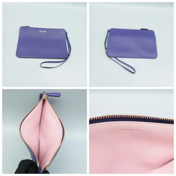 100% Authentic Dior Diorissimo Purple W/P Leather Satchel - Picture 10 of 12